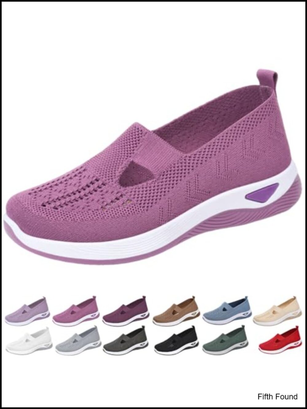 Women's Orthopedic Walking Shoes Breathable Woven Slip-On Sneakers Non-Slip
